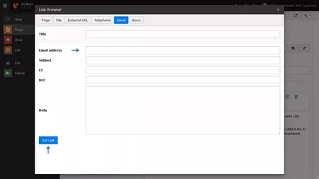 Screenshot: E-Mail-Adresse verlinken