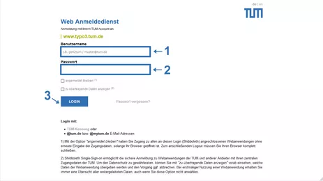 Bild 1: Zentraler Login mit Shibboleth 