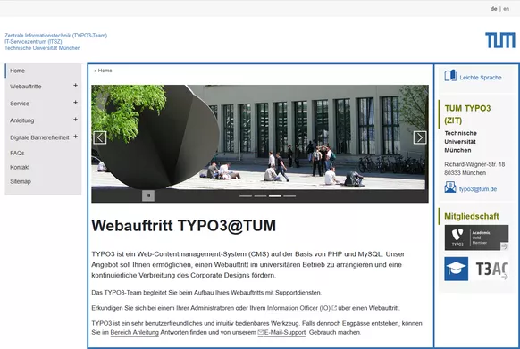 Seiten-Layout ändern - TYPO3@TUM