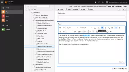 Bild 1: Rich Text Editor