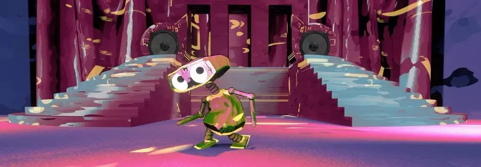 Die Rätseljagd 'enigame – dance to the beat' ist das neunte Abenteuer des kleinen Roboters Eni. (Bild: enigame)